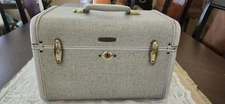 VTG 1950’s Samsonite 5412 Cosmetic Train Case Carry-On Luggage With Mirror/Tray