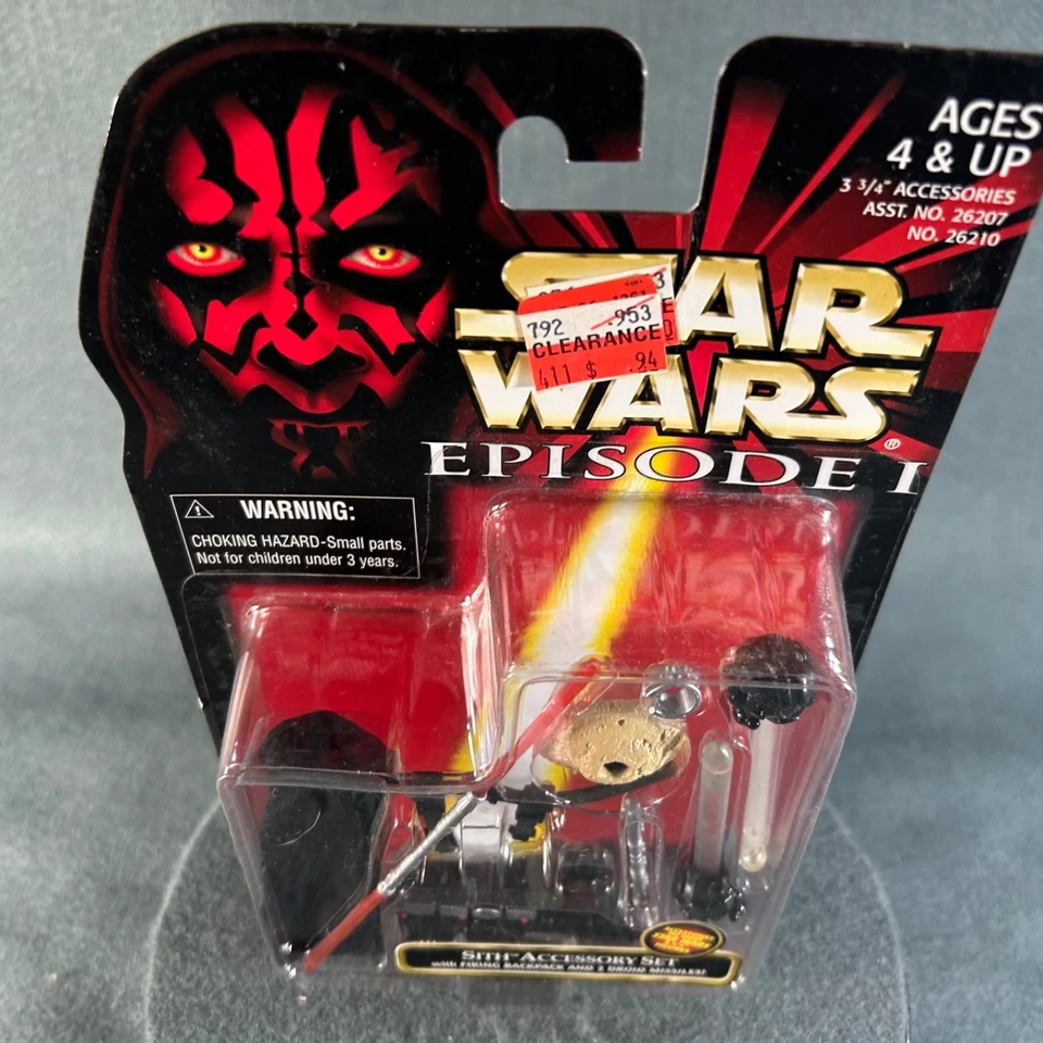 Juego de accesorios Star Wars Episodio 1 Phantom Menace Sith 1998 Hasbro Vintage Foto 3 de 4
