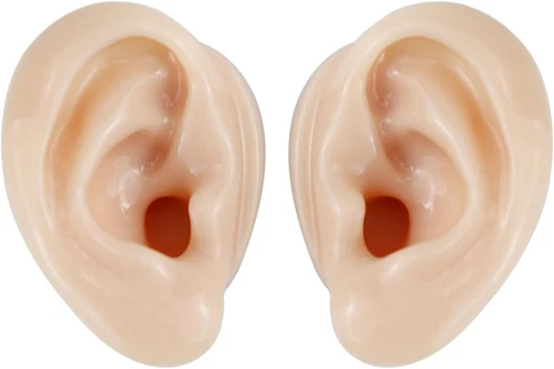 2 Pcs Silicone Ear Model, Fake Ear Models Left and Right Soft Flexible Model image 12