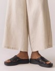 Pilcro Anthropologie Size 38 US 8-8.5 Woven Leather Slide Sandals Black — photo 3