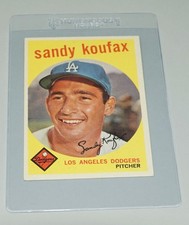 1959 TOPPS BASEBALL #163 SANDY KOUFAX L.A. DODGERS NICE! MCCANNENTERPRISES