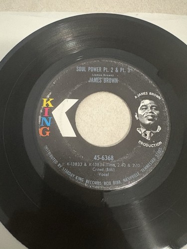 James Brown "Soul Power" (Parts 1-3) 45 on KING Label...70s Funk VG (Very CLEAN) - Foto 2 di 2