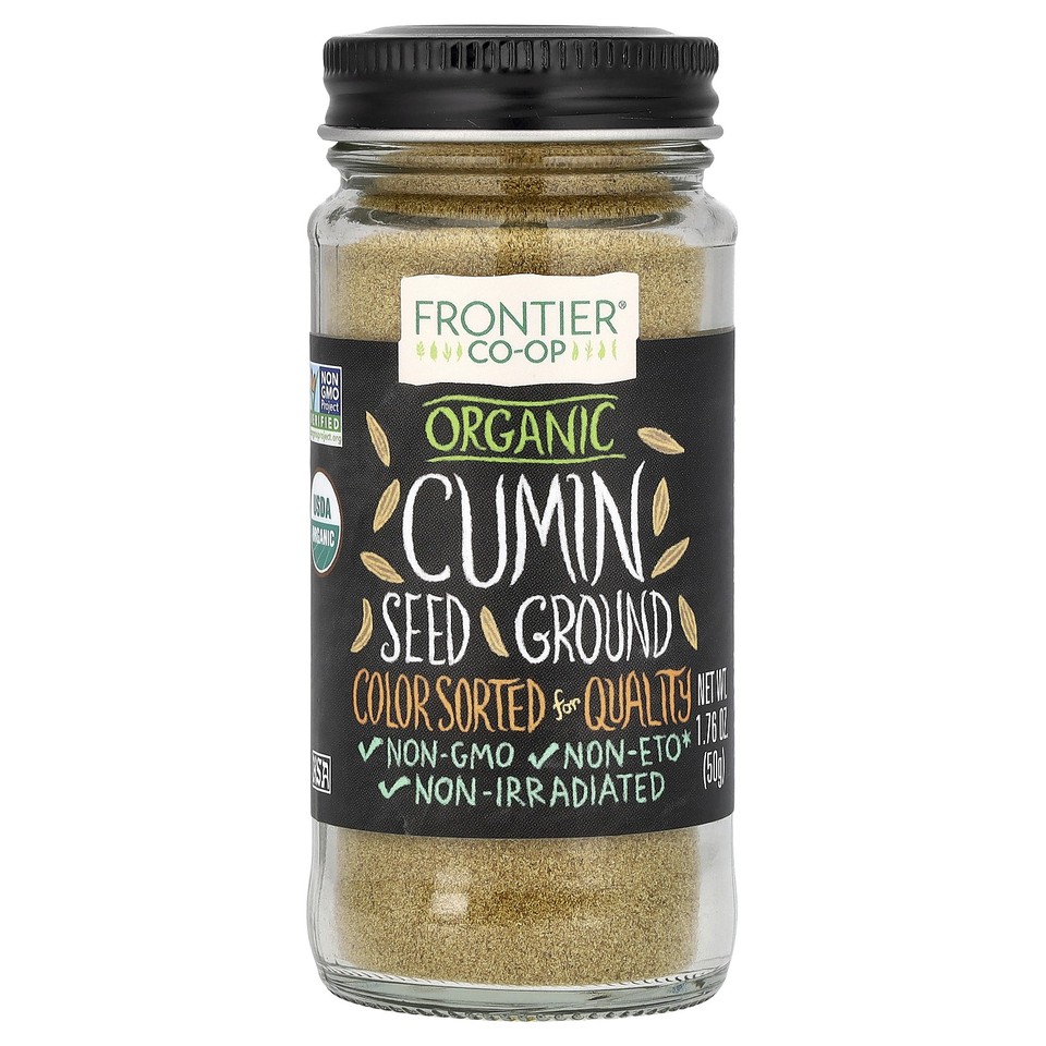 Organic Cumin Seed, Ground, 1.76 oz (50 g)
