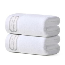 Extra Large Bath Towels Set of 2, 35x70 inches Jumbo Size, 100 Cotton White