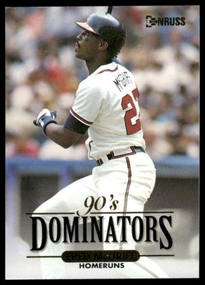 1994 Donruss #3 Fred McGriff 90's Dominators: Homeruns
