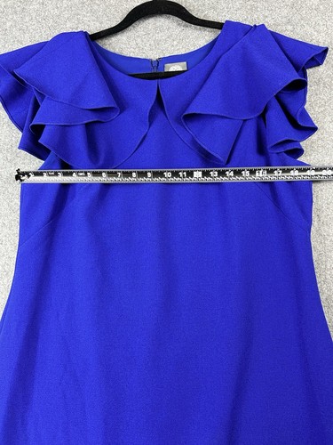 Vince Camuto Cold Shoulder Ruffled Mini Dress Purple-Blue 16 - Picture 7 of 11