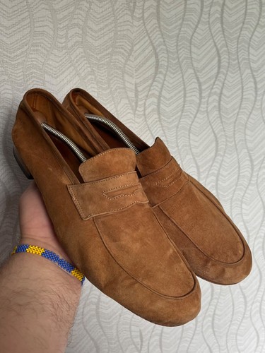 Zapatos Mocasines M. Gemi Para Hombre Cuero Marrón Hechos en Italia US11,5 - Imagen 2 de 11