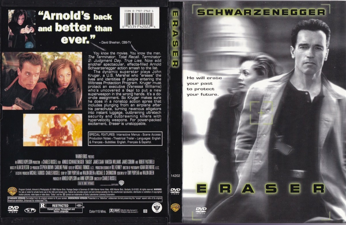 Eraser (Fullscreen/Widescreen DVD, 1997) Arnold
