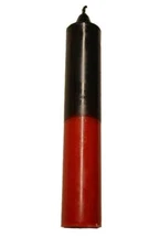 9" Black/ Red Reversible Pillar Candle