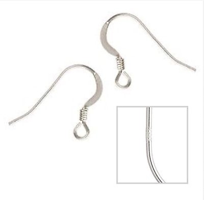 100 Flattened Fishhook with Coil Ear Wires 21 gauge