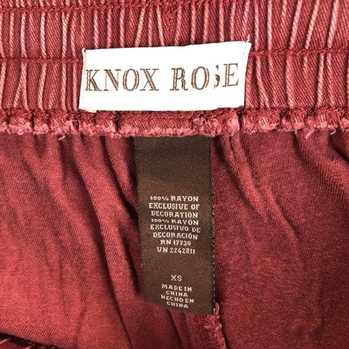 Knox Rose Womens Pull On Shorts Pink Rose XS Elastic Waist Crochet Raw Hem - Picture 2 of 8