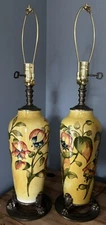 Moorcroft Pottery “Fuchsia” Lamps Attributed to Walter Moorcroft - a Pair