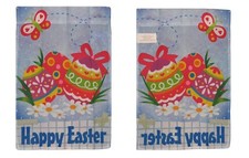 12x18 Happy Easter Eggs Banner Sleeved Garden 12"x18" Flag
