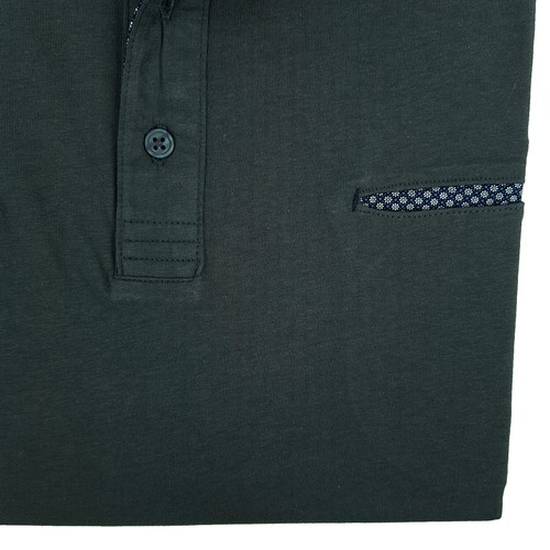 Polo 3 Button Men's Short Sleeve With Pocket Stylish Classic M L XL XXL 3XL - Picture 4 of 17