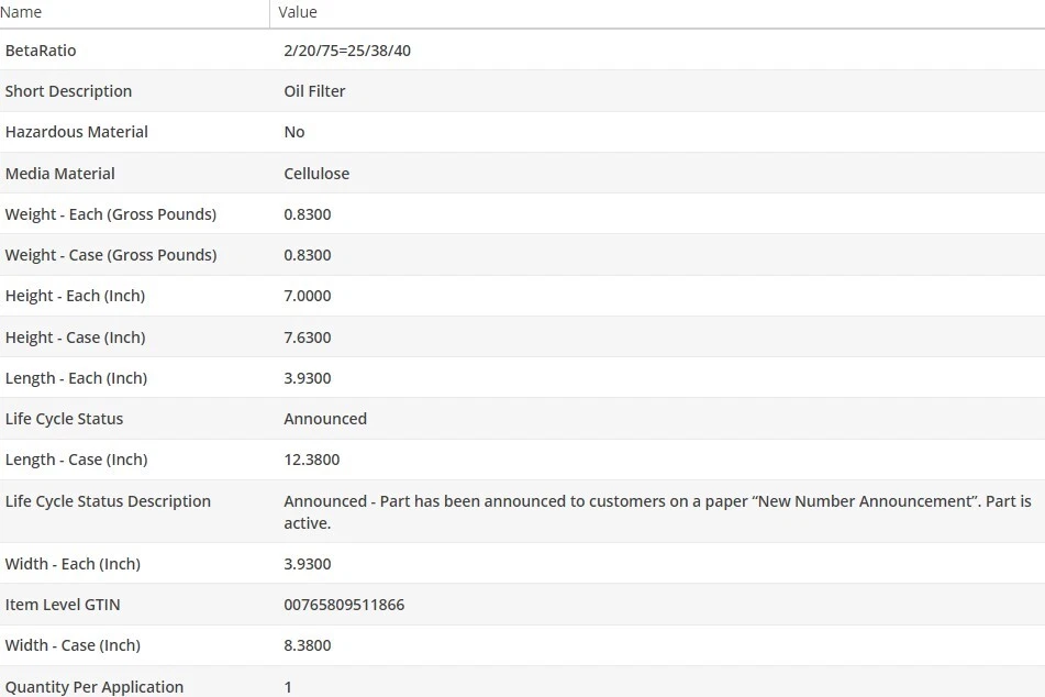 Оригинальный масляный фильтр двигателя WIX для BMW 540I 1997-2003 V8-4,4 л - Изображение 4 из 4