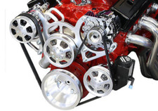 Sbc Serpentine Front Runner Pulley Drive Kit Polishedchrome Ac Alternator Ps