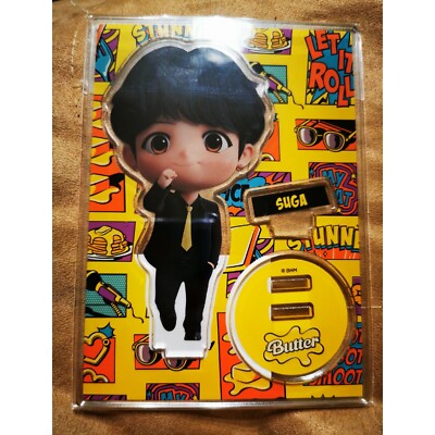 BTS TinyTan Butter Suga Yoongi Plastic Stand Proof Exhibition Japan