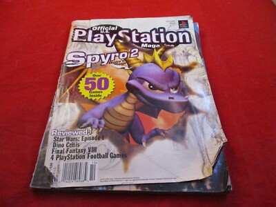 Official U.S. Playstation Magazine Vol 3 Iss 1 Spyro 2 Ripto's Rage Cvr *damaged