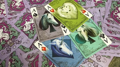 Lot 2 Bicycle Anne Stokes Unicorn 1 Purple & 1 Blue Deck Playing Cards - Picture 6 of 7