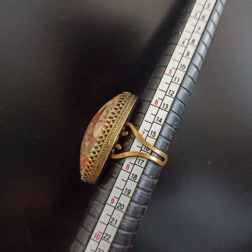 Anillo Michal Negrin Israel Retro Folklore Foto Bandera 7.5 Adición Especial Trasera Foto 4 de 4