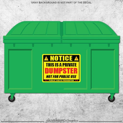 Pegatina de basura privada no para uso público seguridad construcción basura basura Foto 2 de 2