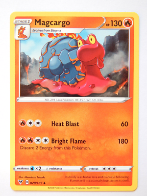 Magcargo 028/185 (NM, Pokemon Card, Vivid Voltage, 2020, Fire