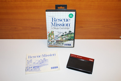 Jeu Rescue Mission Sega Master System 1988 - Version PAL, Boîte Sans Notice, Bon état
