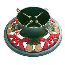 Round Bell Cast Iron Christmas Tree Stand Base Holder Real Trees 7ft, 8ft & 9 ft