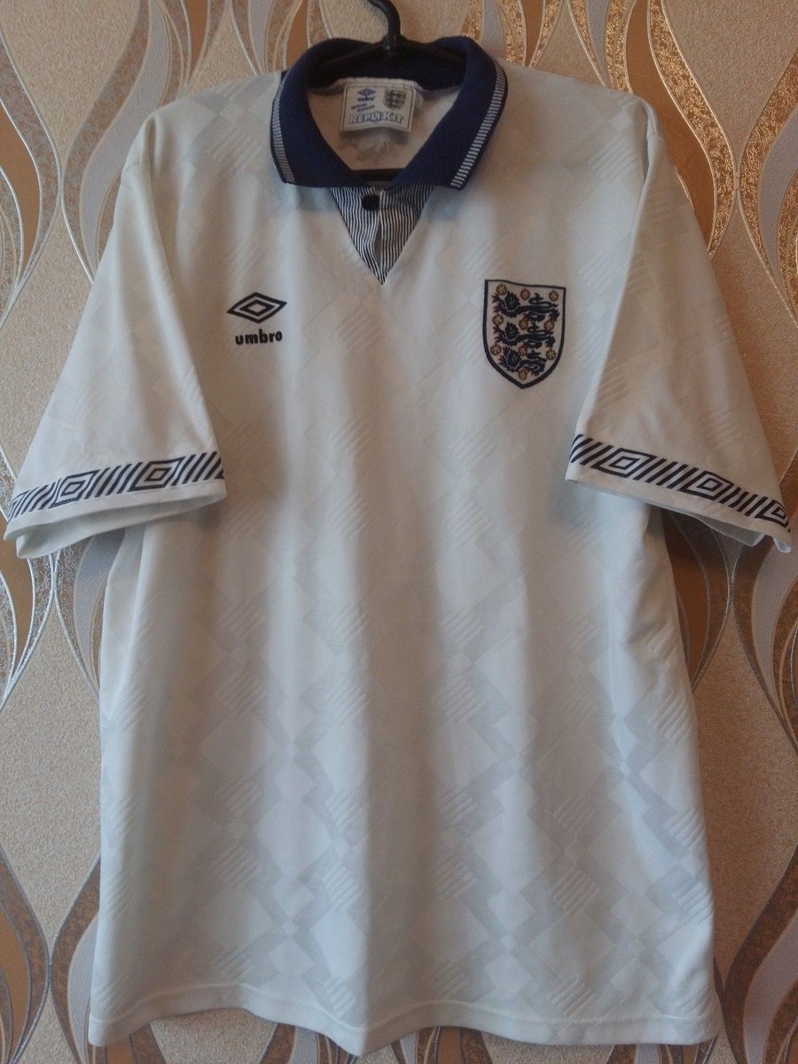 Rare ENGLAND UMBRO HOME FOOTBALL SHIRT 1990 | eBay