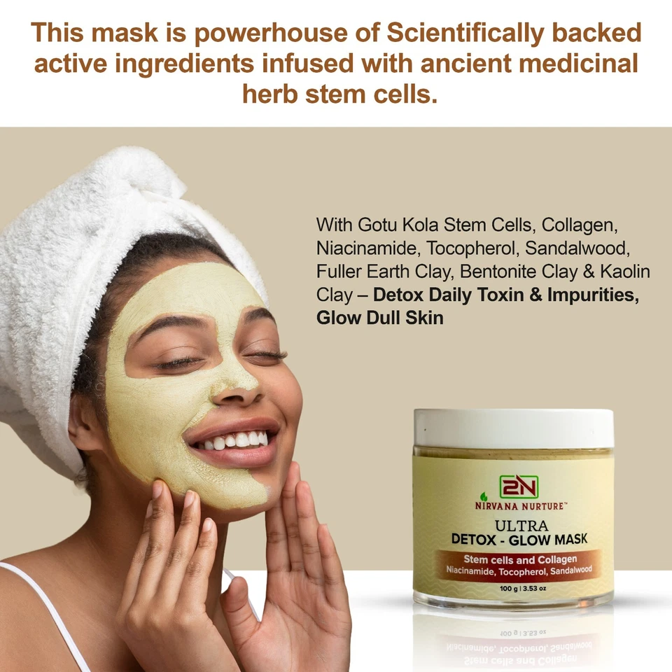 Ultra Detox Glow Face Mask Detox Daily Toxins Glow Dull Skin Naturally - Image 3 of 4