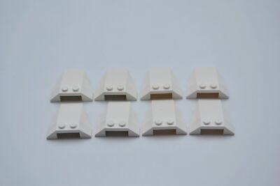 LEGO 8 x Keilstein Cockpit weiß White Wedge 4x4 Stud Notches 48933