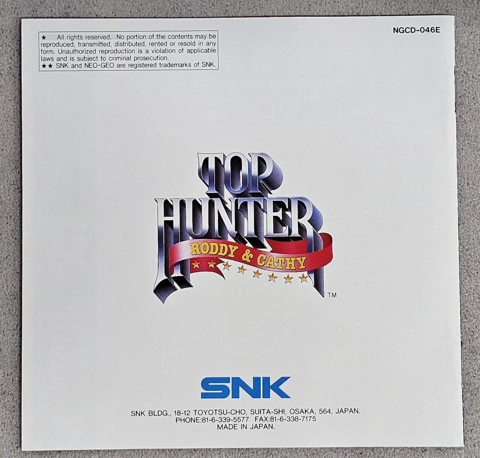 Top Hunter Neo Geo Cd - Immagine 3 di 4