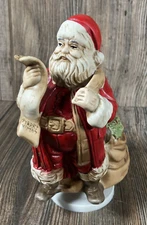 Santa's List Musical Ceramic Figurine 7.5in Christmas Around The World VIDEO