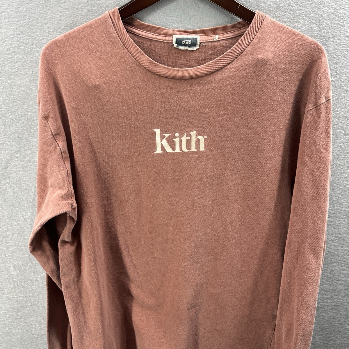 トップス Kith Classic Logo Long Sleeve Tee Kith Classic Logo Long Sleeve Tee Mens Large Molecule Coral