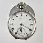 Antique Solid Silver Cased American Waltham USA Traveler Pocket Watch 5cm Workin