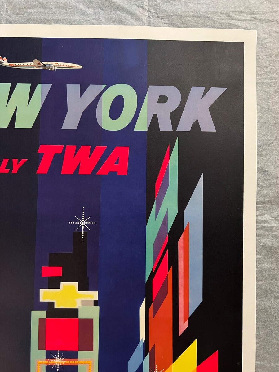 FLY TWA NEW YORK 壁掛けアート FLY TWA NEW YORK 壁掛けアート（TWA - New York Times Square）