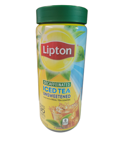 Lipton Decaf Unsweetened Instant Iced Tea Mix Jar 30 Quarts No EXP DECAFFEINATED