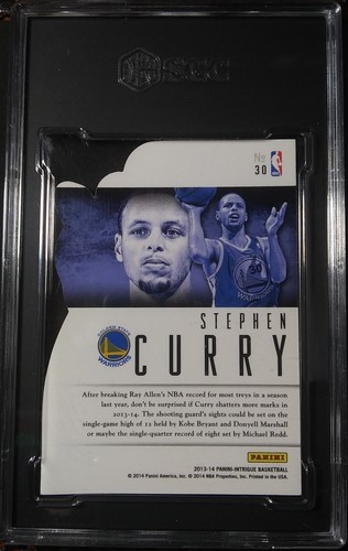 2013-14 Panini Intrigue Intriguing Players Die-Cut #30 Stephen Curry SP SGC 9.5 - Picture 2 of 16