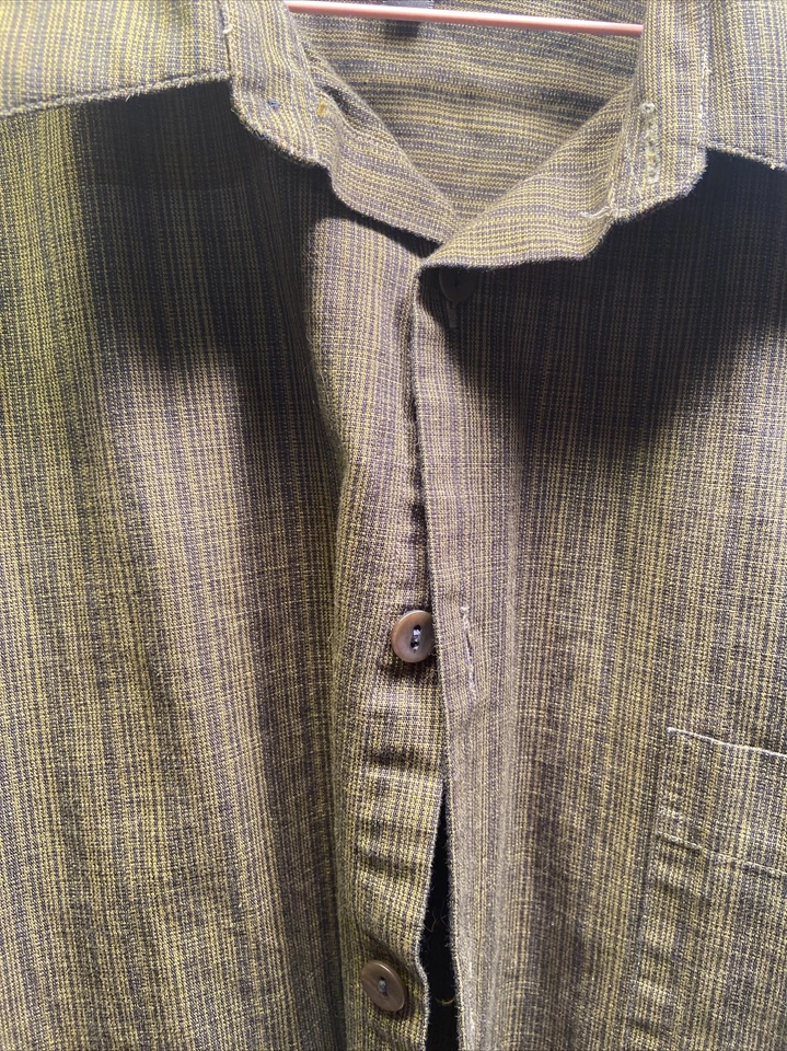 Brandini Men's Large Striped Shirt Long Sleeve Button Front French Cuff. Nice - Image 3 of 4