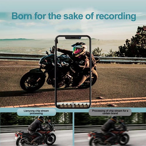 Bluetooth Motorcycle Camera 1080P HD Helmet Headset Motorbike Recorder Intercom - Picture 5 of 7