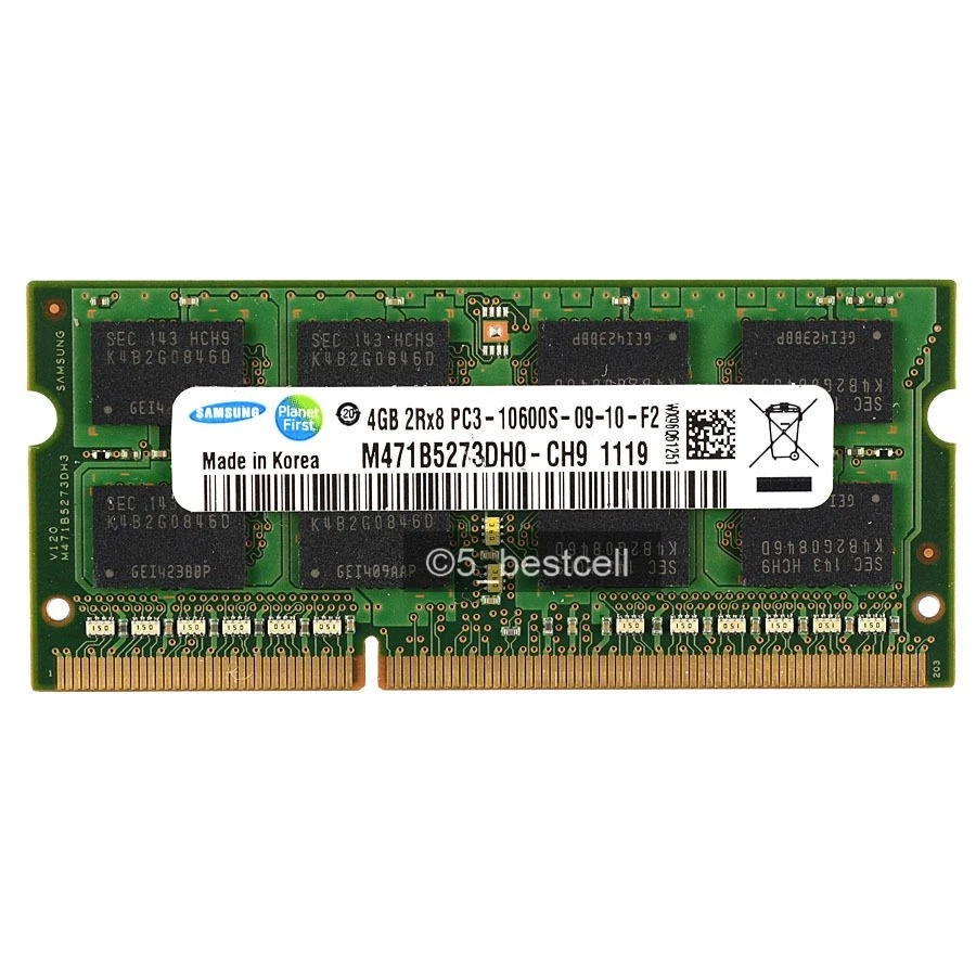 New Samsung 4GB PC3-10600 DDR3-1333MHz PC10600 204pin Laptop Memory Ram NON-ECC