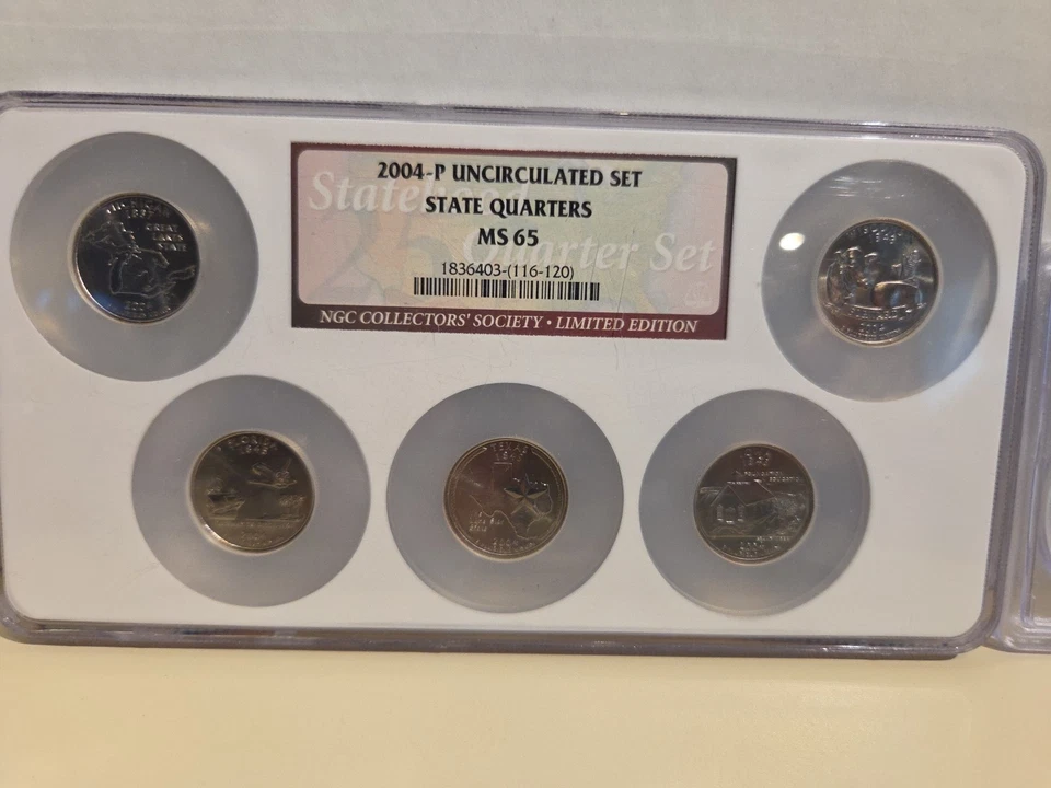2004-P U.S State Quarter Set NGC MS65 1943-S Jeff Nickel PCGS MS66 War Nickel - Image 3 of 4