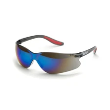 Delta Plus SG-14M Xenon Blue Safety Glasses w/ Blue Flash Mirror Lens