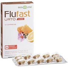 BIOS LINE FluFast Urto 3 Giorni 12 compresse di Integratore Alimentare ad Azion