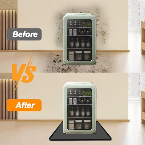 Mini Fridge Silicone Mat with Raised Edge, 24''x24'' Heavy Duty Under - Picture 6 of 7
