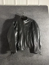Pro Rider Premium Leather Motorcycle Jacket Men’s 48 Black USA Thinsulate Vtg