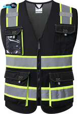 Hi Vis Reflective Safety Vests for Men Women High Visibility Vest with Pockets
