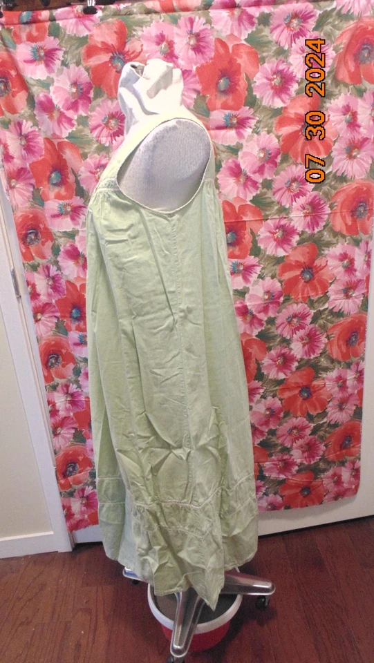 Cabernet Ropa de Dormir Camisón Verde Menta Algodón Casa Vestido - Mujer Talla M Foto 3 de 4