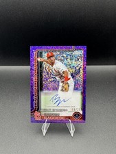 2025 Topps Chrome Update Series - Thomas Saggese Purple Speckle Auto /299