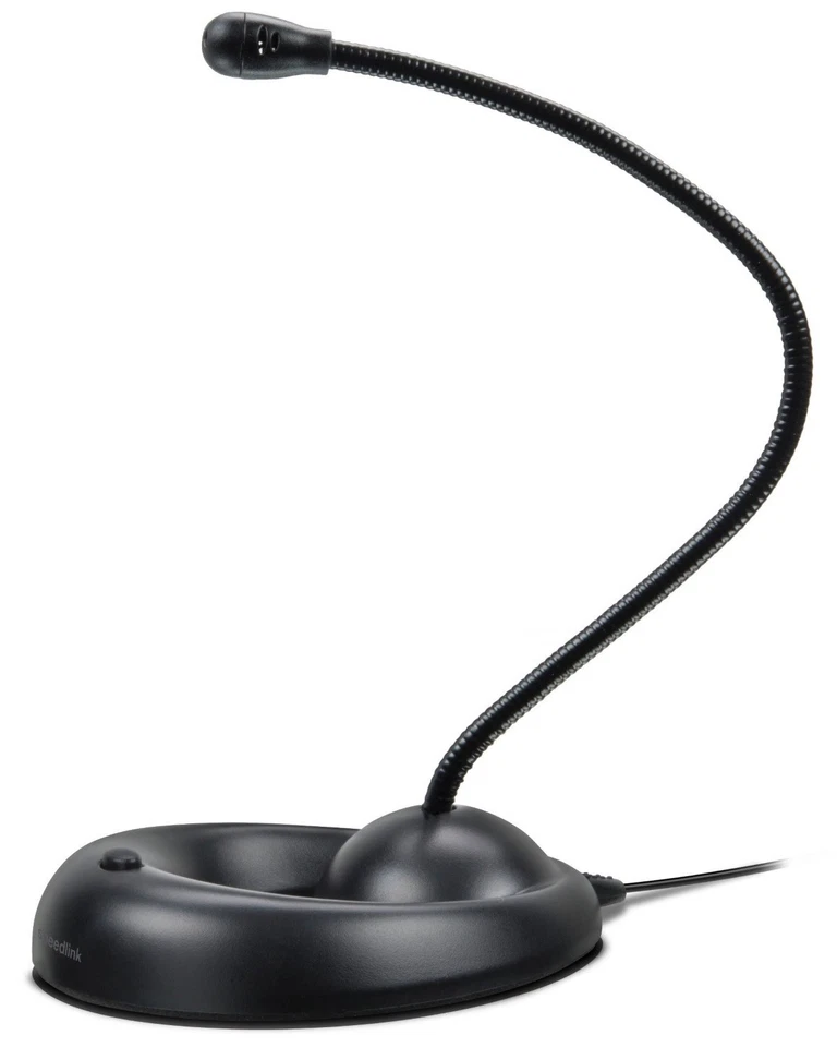Speedlink 3,5mm Tisch-Mikrofon Desktop Microphone Standfuß Ständer PC Notebook - Bild 2 von 3